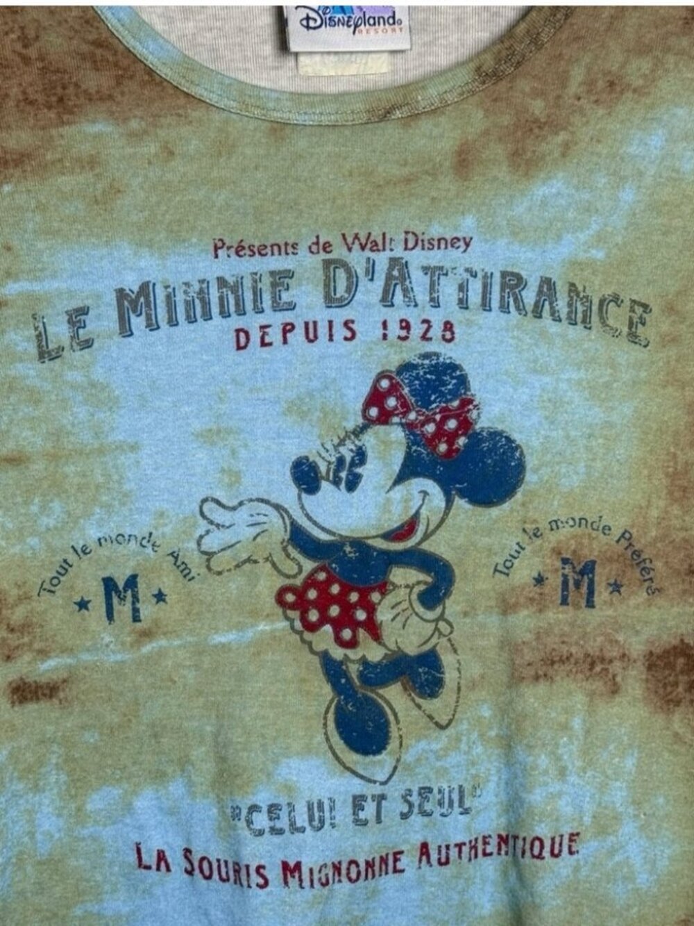 Vintage Y2K Disney Minnie Mouse French Parisian Graphic Shirt Top Size Large - Picture 2 of 6